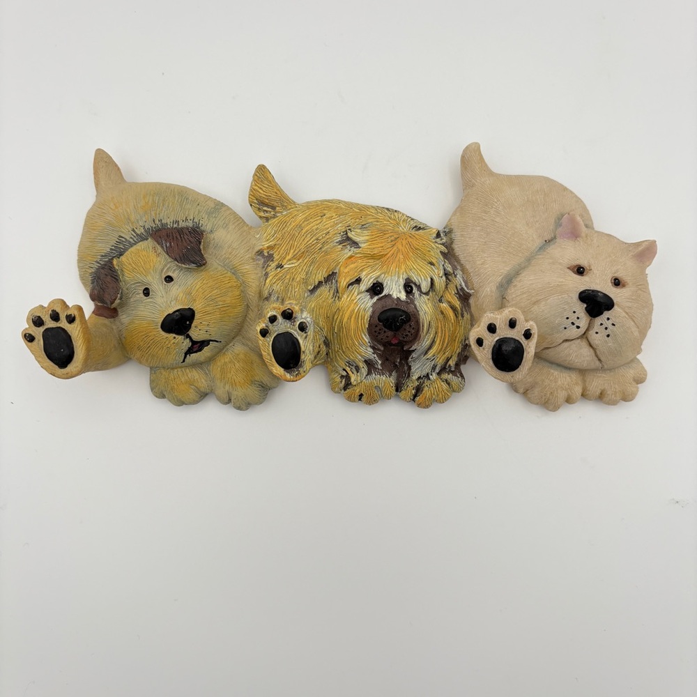 Ceramic/Resin Puppy Leash Key Holder Wall Mount